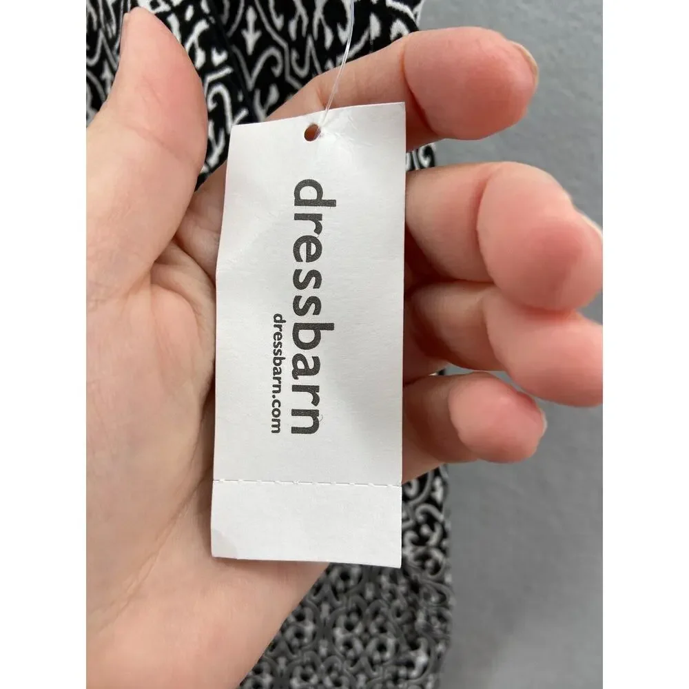 NWT Dress Barn Est 1962 Skirt Women Size‎ 3X Black White Elastic Waist Stretch